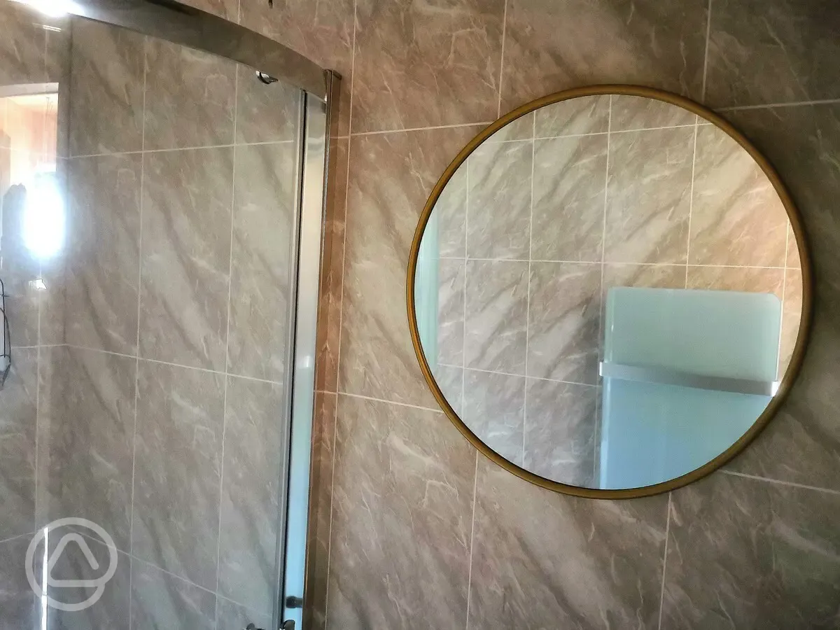 Glamping pod bathroom