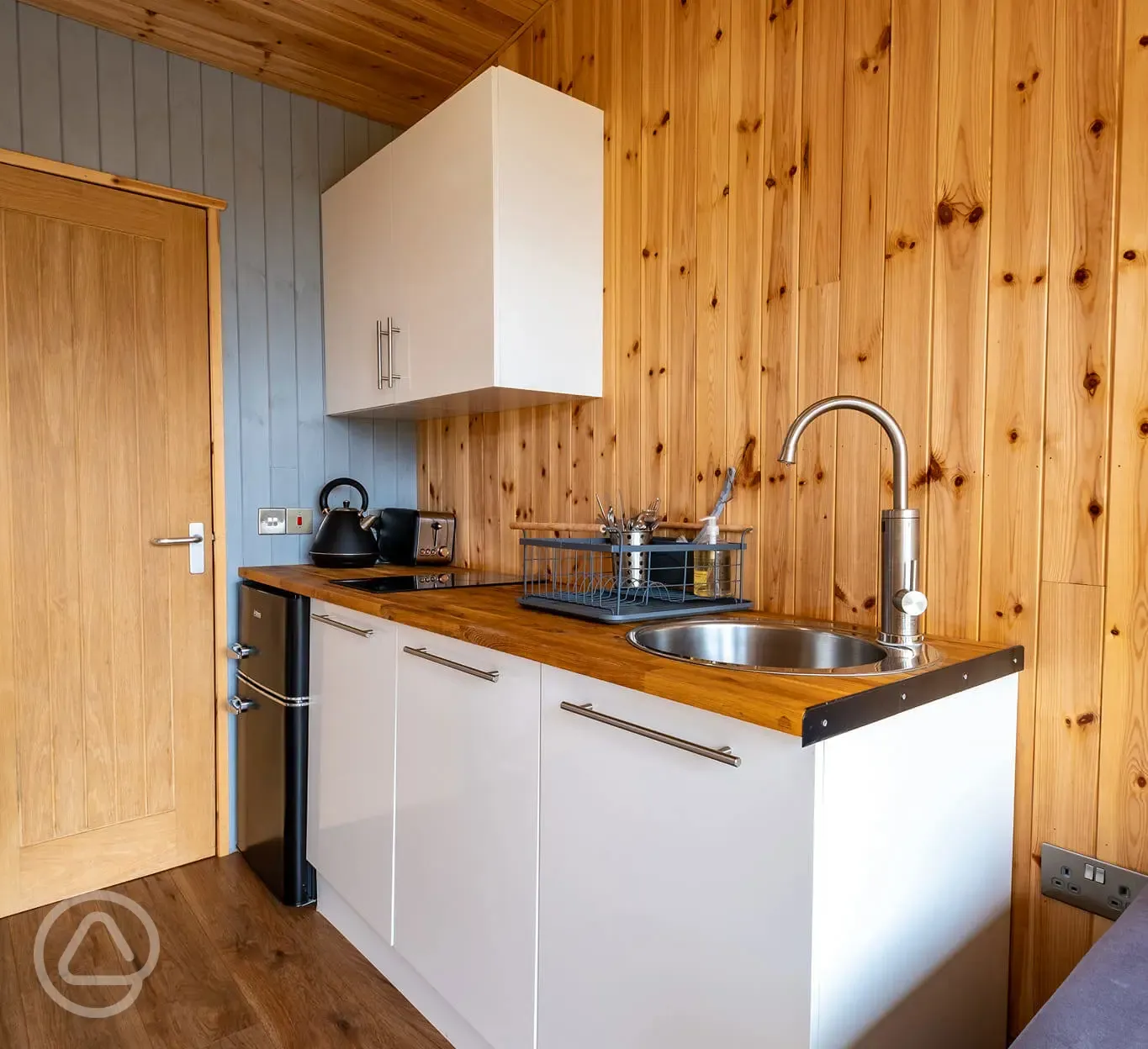 Glamping pod kitchen