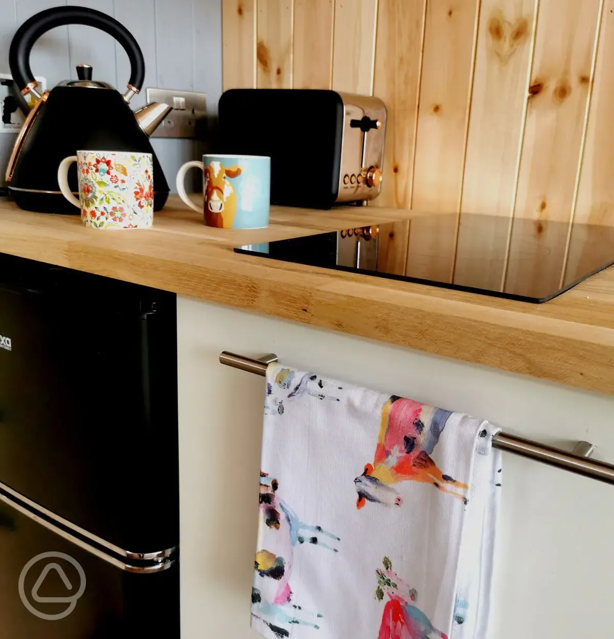 Glamping pod kitchen