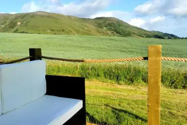 Views from glamping pod