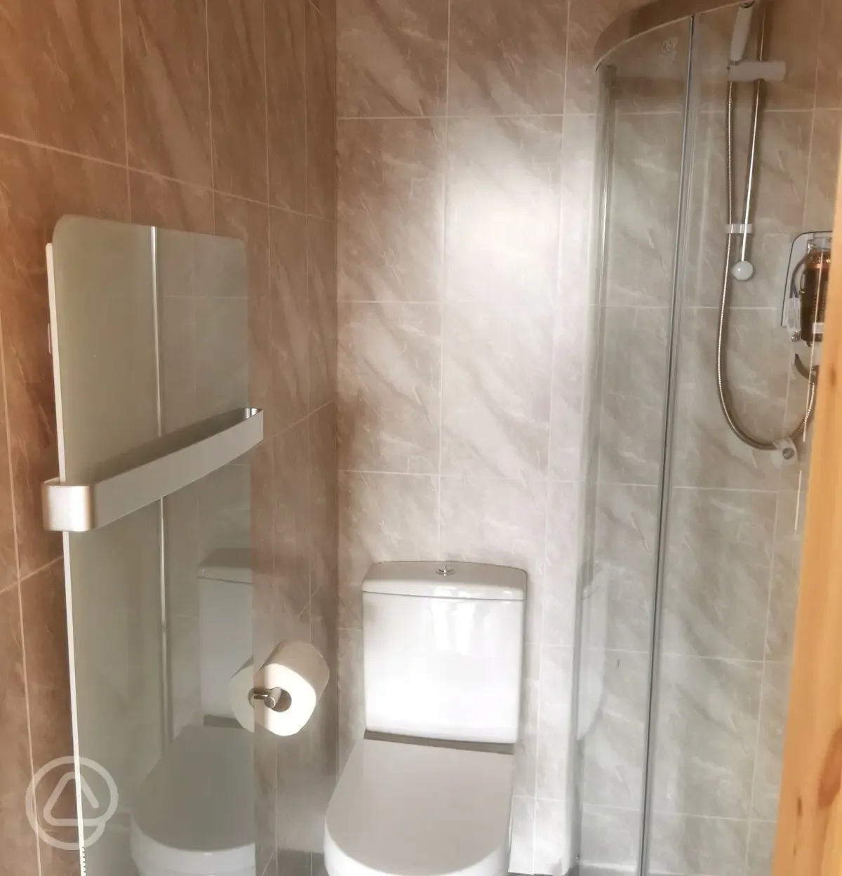 Glamping pod bathroom