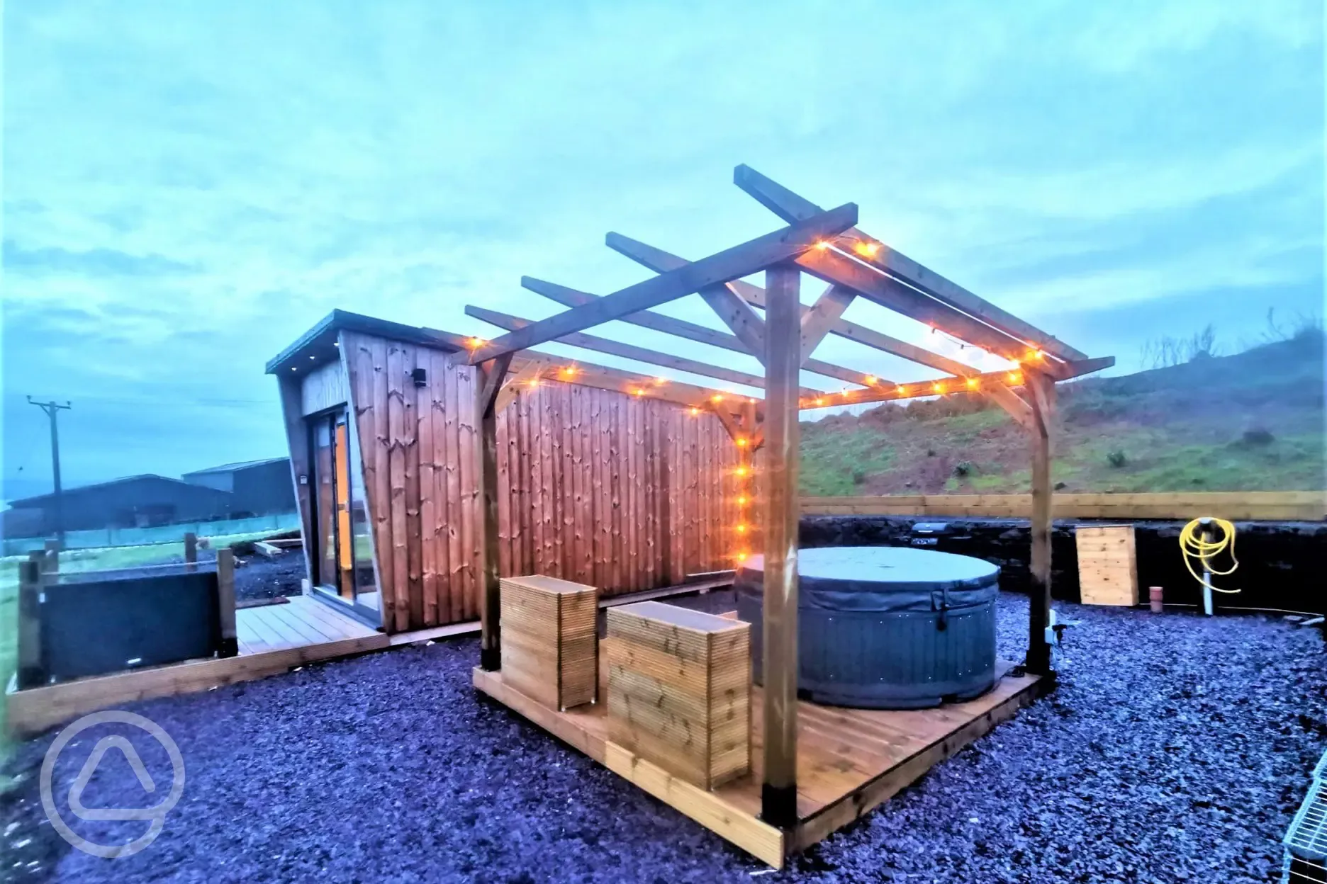 Exterior of glamping pod