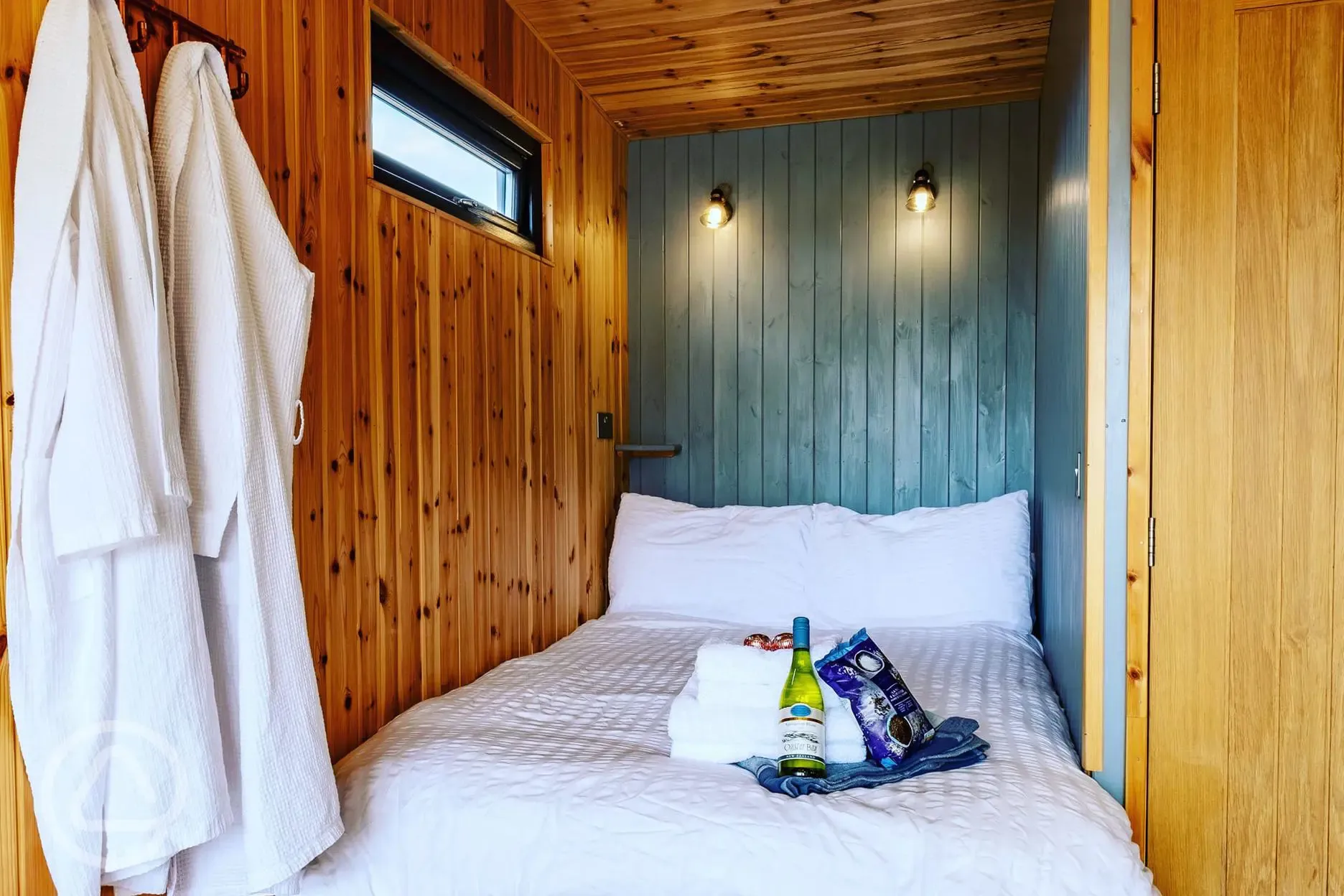 Glamping pod bedroom