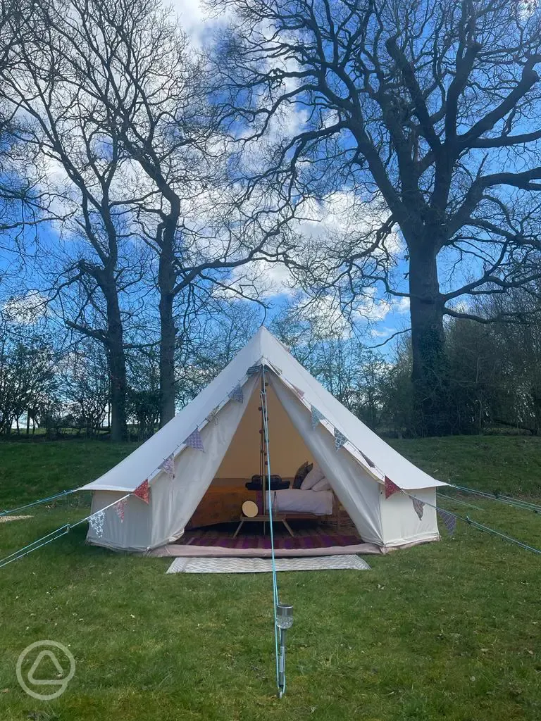 Furnished bell tent