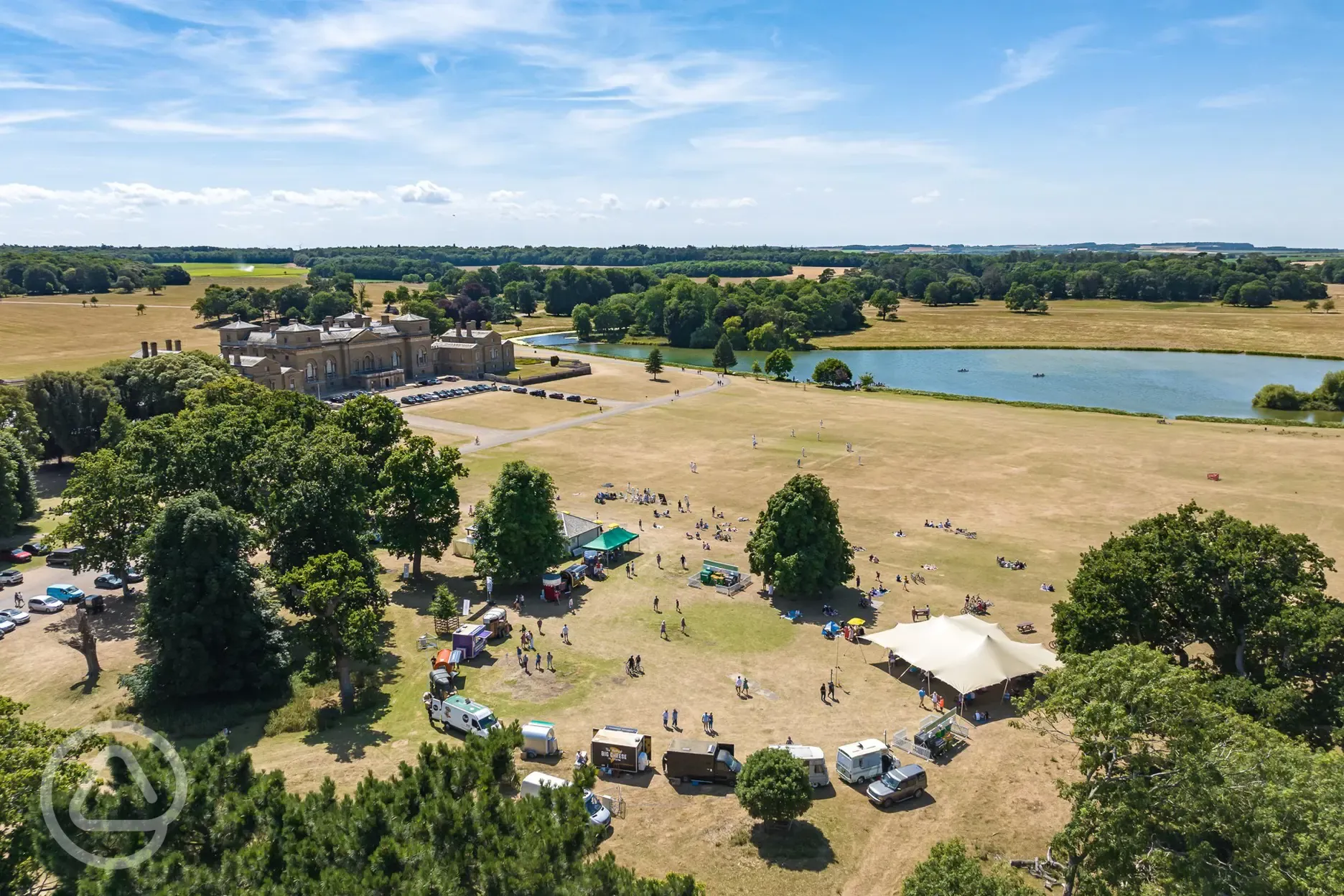 Aerial of Holkham Hall