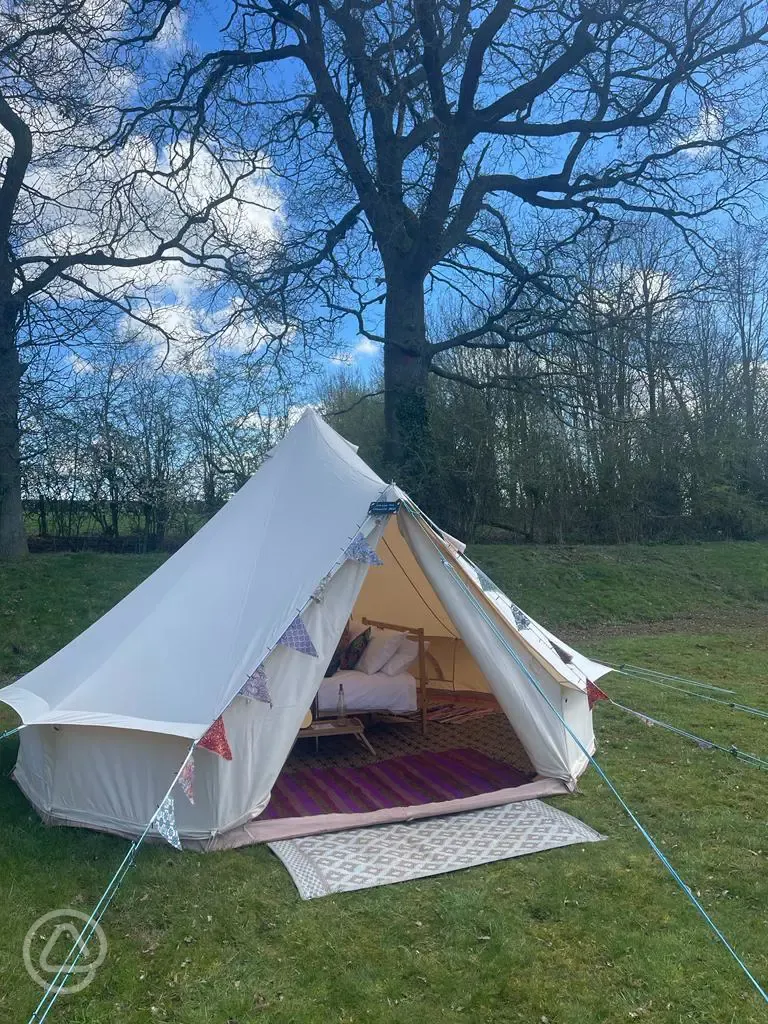 Furnished bell tent