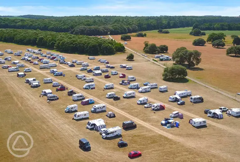 Aerial of the campsite