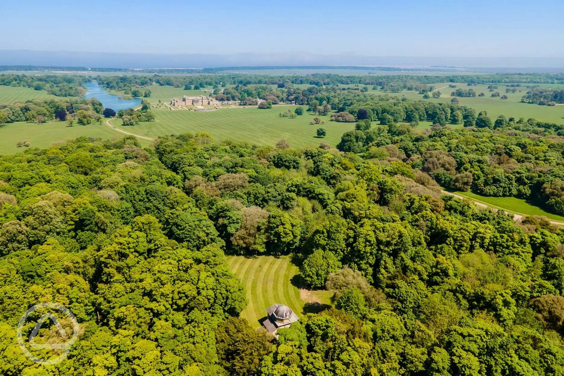 Aerial of Holkham Hall