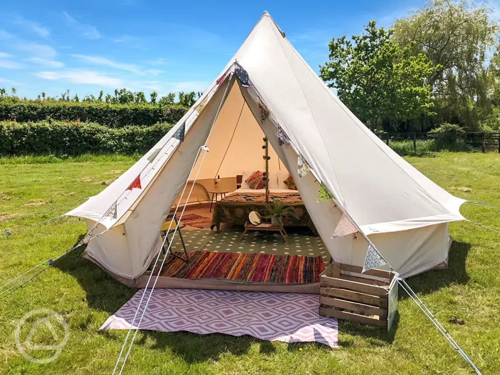 Furnished bell tent