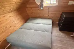 Glamping pod sofa bed (bedding not provided) Glamping pod sofa bed (bedding not provided)