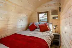 Carrock View Glamping Pod bedroom with a double bed Carrock View Glamping Pod bedroom with a double bed