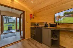 Carrock Sunset Glamping Pod fully equipped kitchen area Carrock Sunset Glamping Pod fully equipped kitchen area