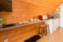 Glamping pod interior