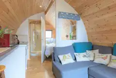 Glamping pod interior