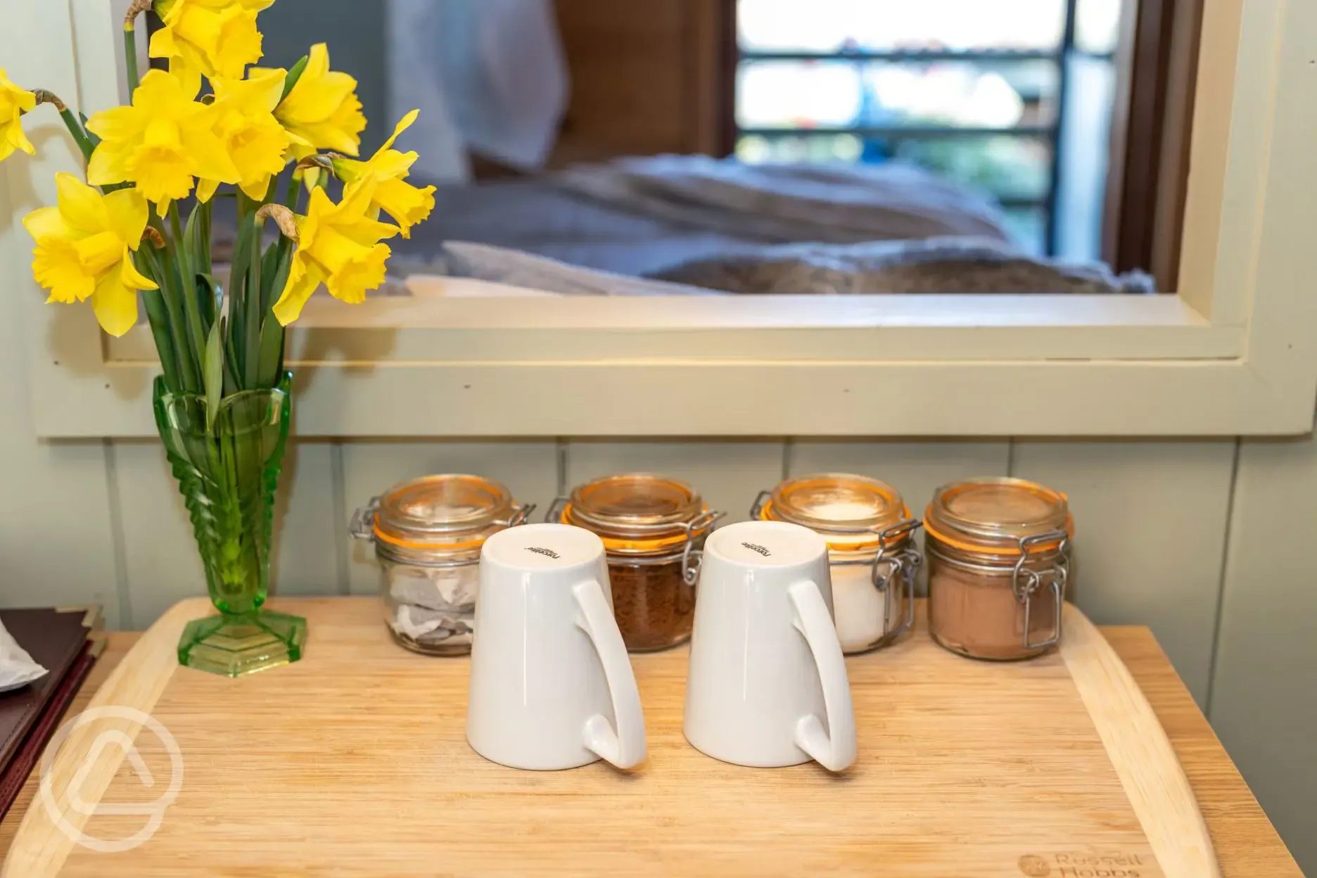 Glamping pod kitchen