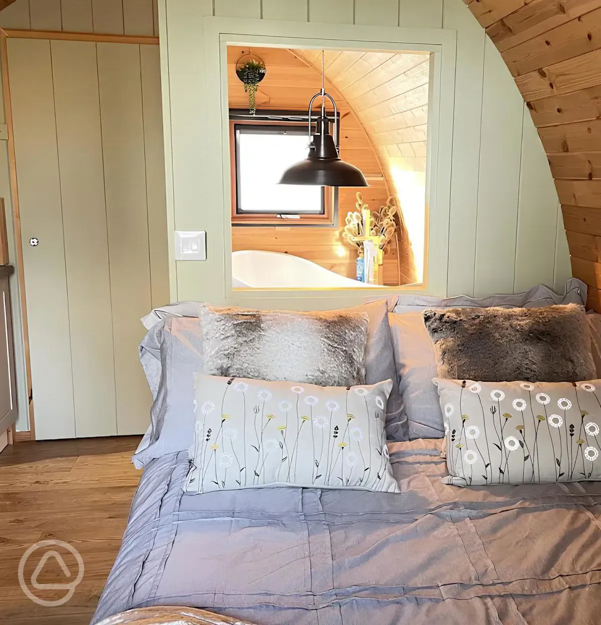 Glamping pod interior