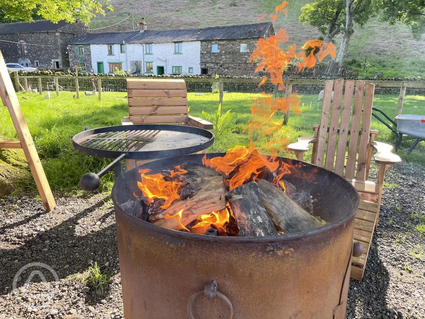 Fire pit available to hire