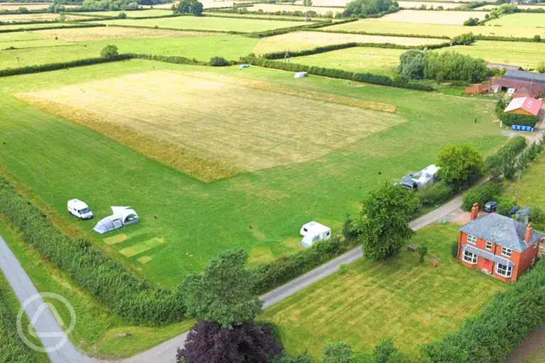 Aerial of the campsite