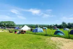 Non electric grass tent pitches