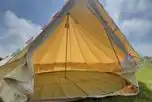Unfurnished bell tent interior