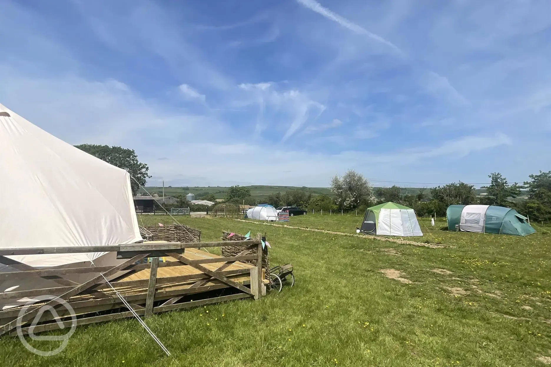 View from the bell tents