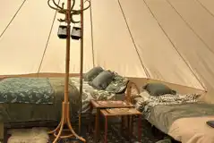 Furnished bell tent interior Furnished bell tent interior