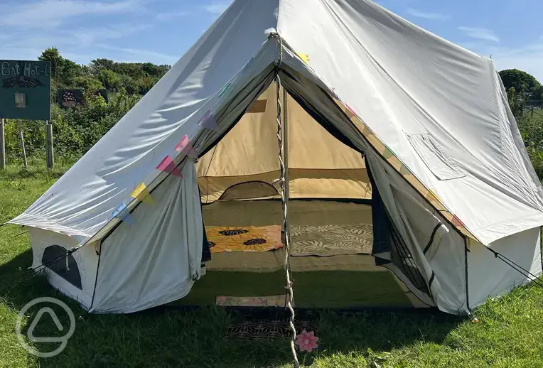 Unfurnished bell tent