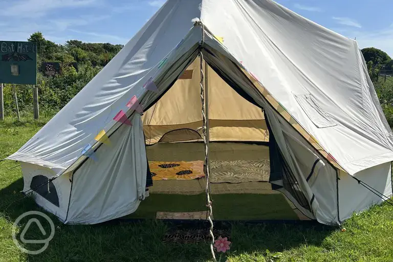 Unfurnished bell tent