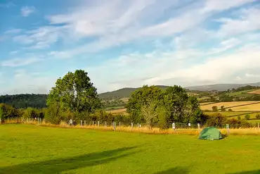 Small tent on pitch 10 with countryside views (optional electric)