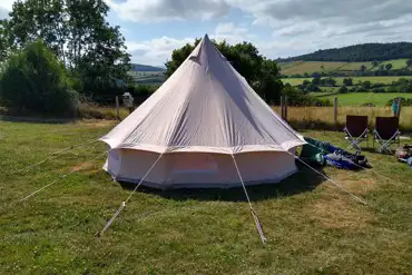 Bell tent on grass pitches (optional electric)