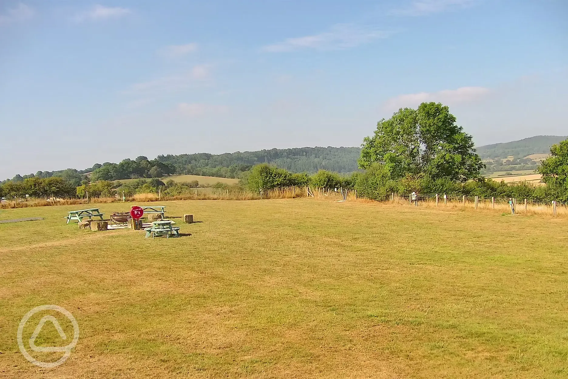 View from the campsite over the Shropshire Hills ANOB