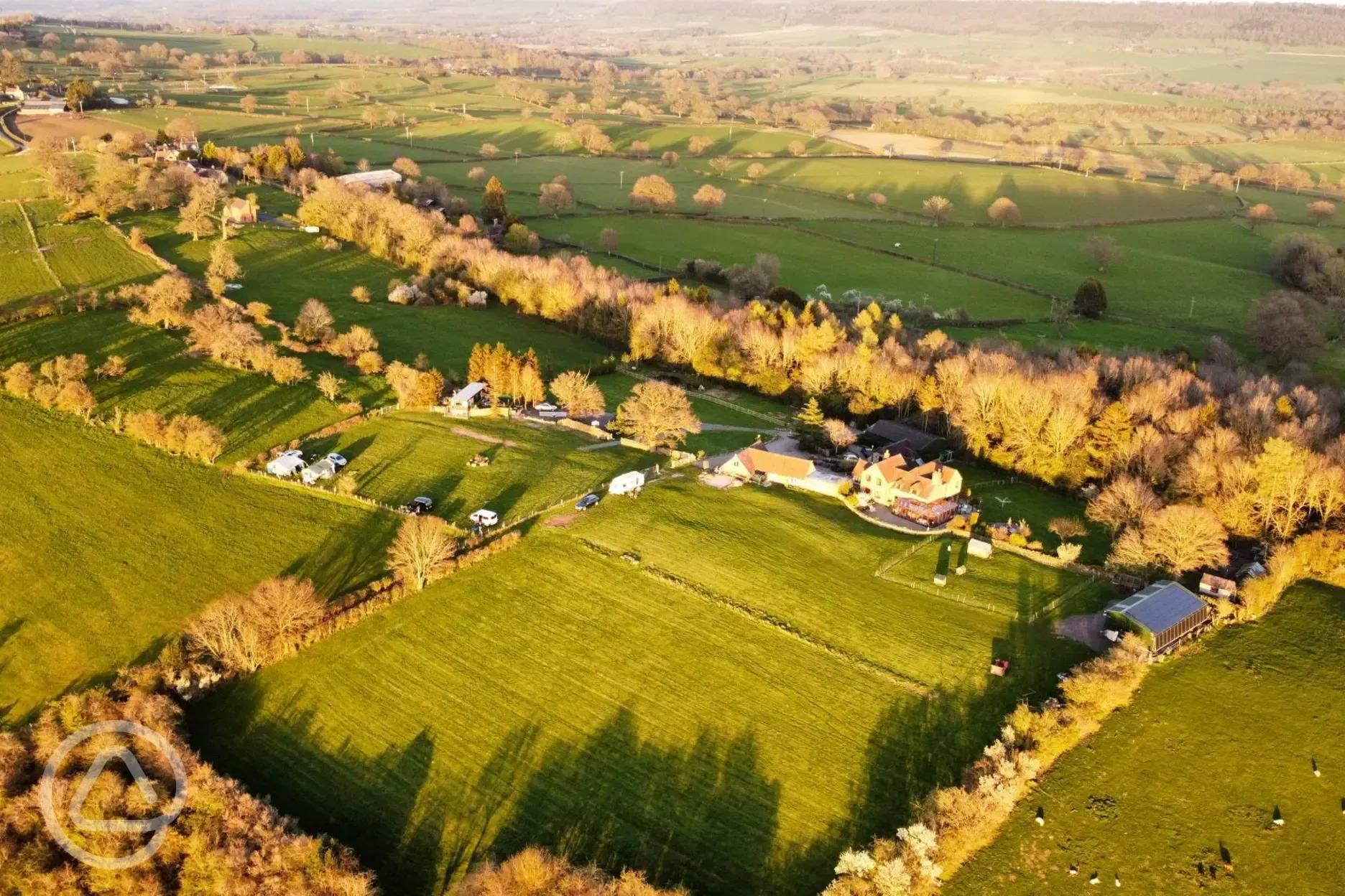 Sunset over the site