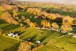 Aerial of Spring Field Dark Skies