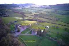 Aerial view of campsite Aerial view of campsite