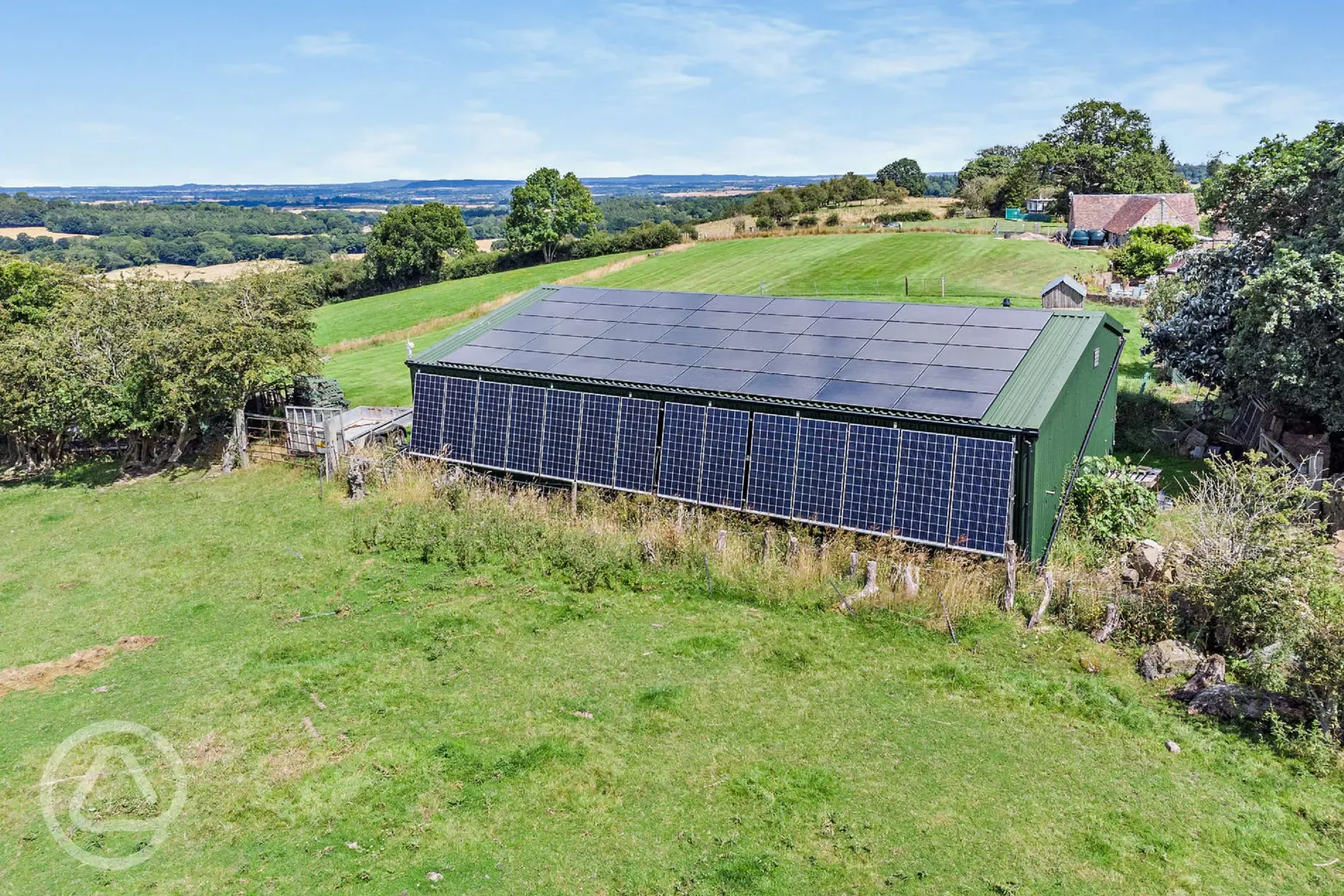 Solar panels providing all electric and hot water