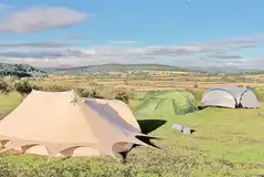 Traditional XL Super Tent on the top field