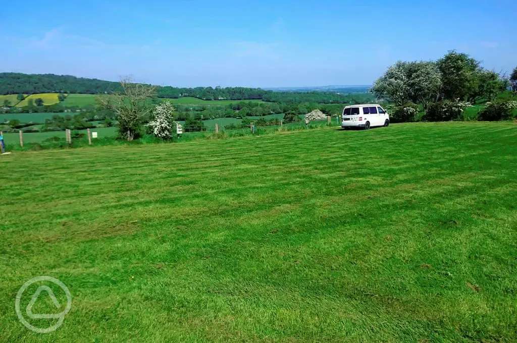 Grass pitches for small campervans