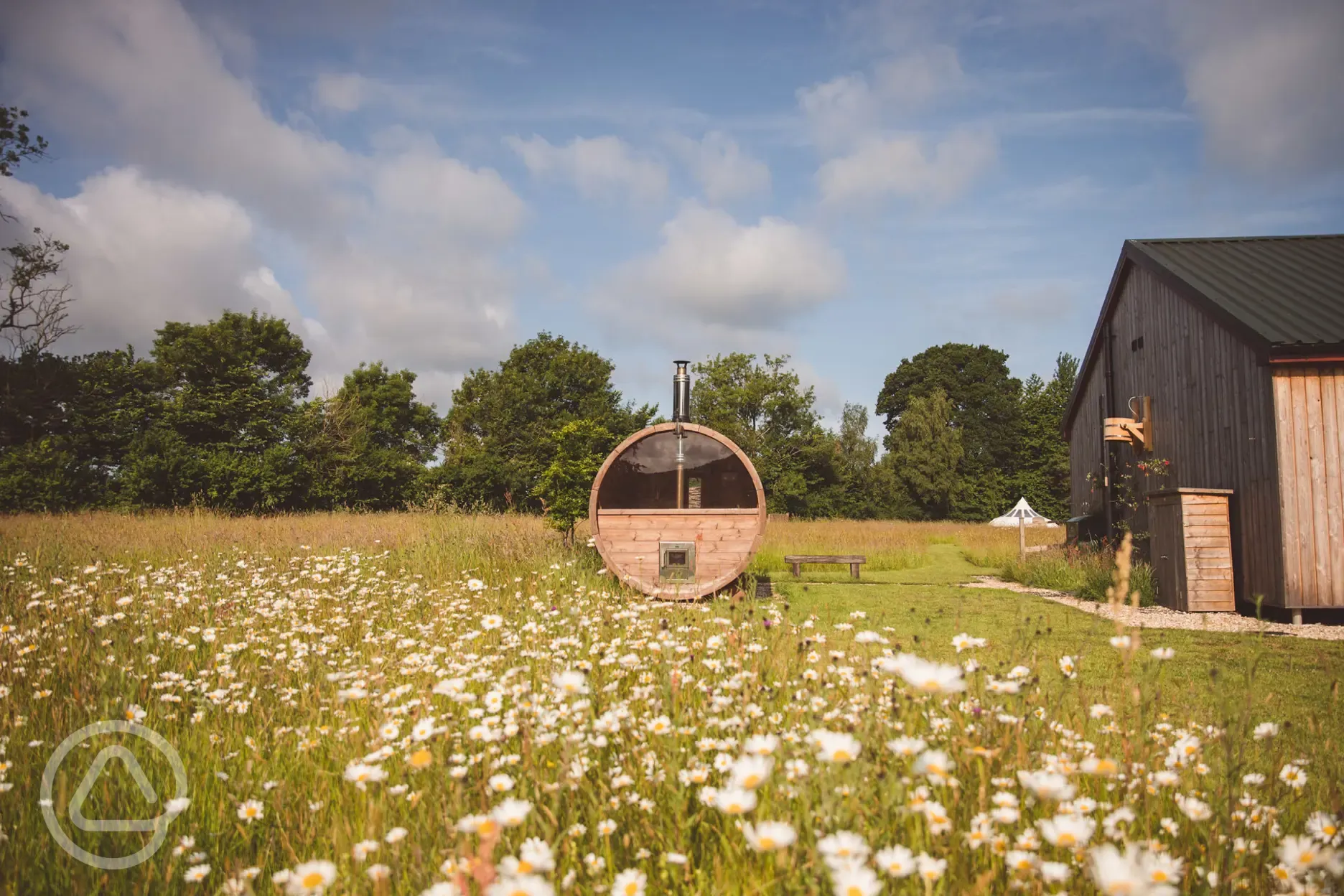 Sauna and washrooms