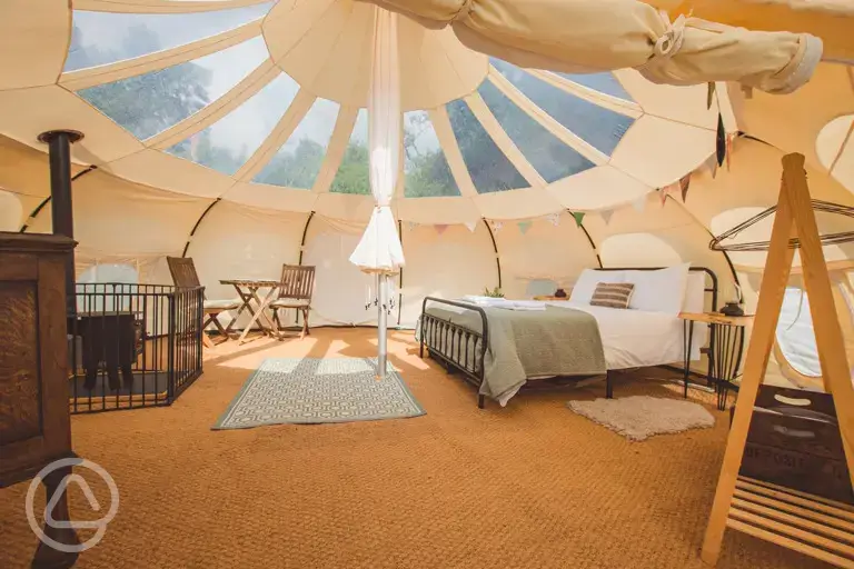 Bluebell interior at Knowle Meadow Camping