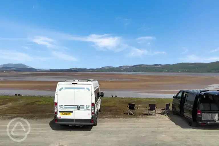 Non electric hardstanding pitches with estuary views