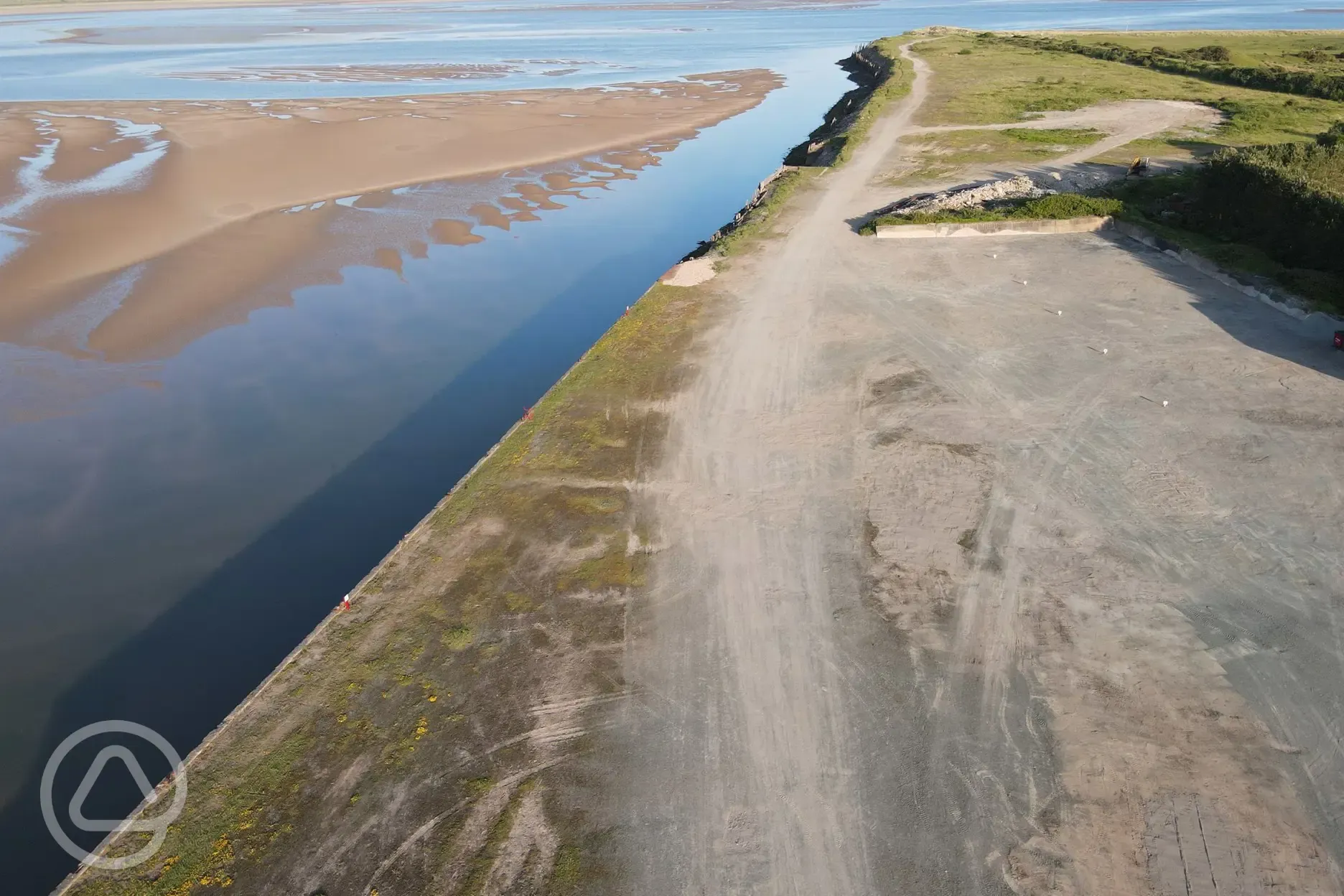 Aerial of the site and the estuary 