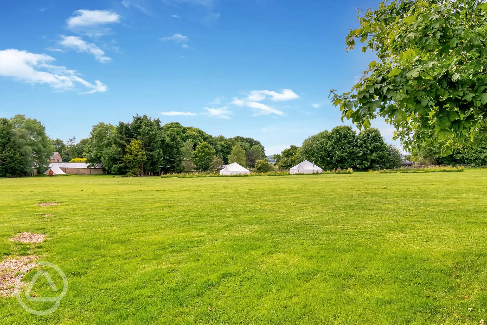 Non electric grass pitches and bell tents