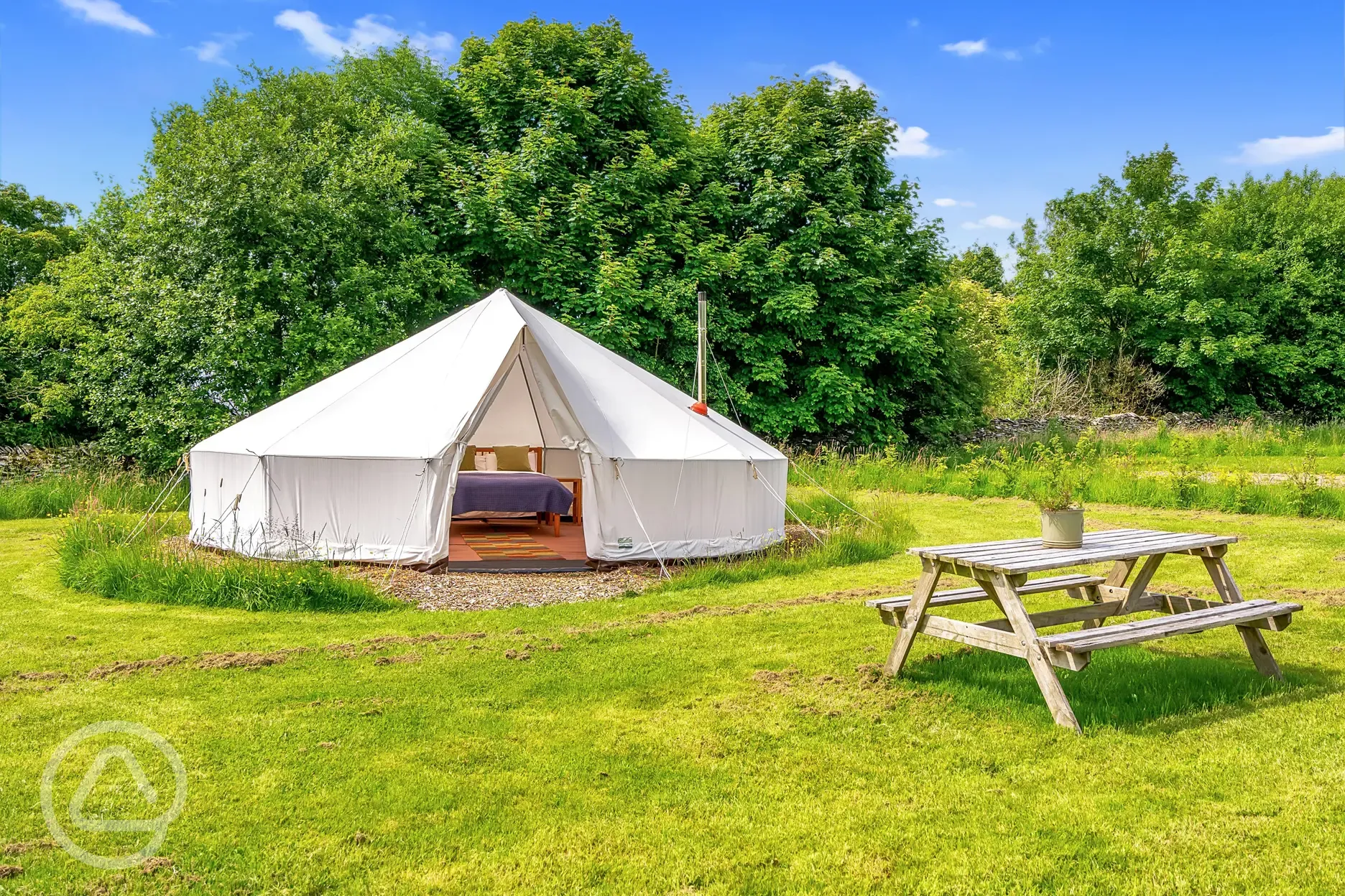 Furnished bell tent