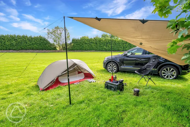 Non electric grass pitches at Brosterfield Caravan Park