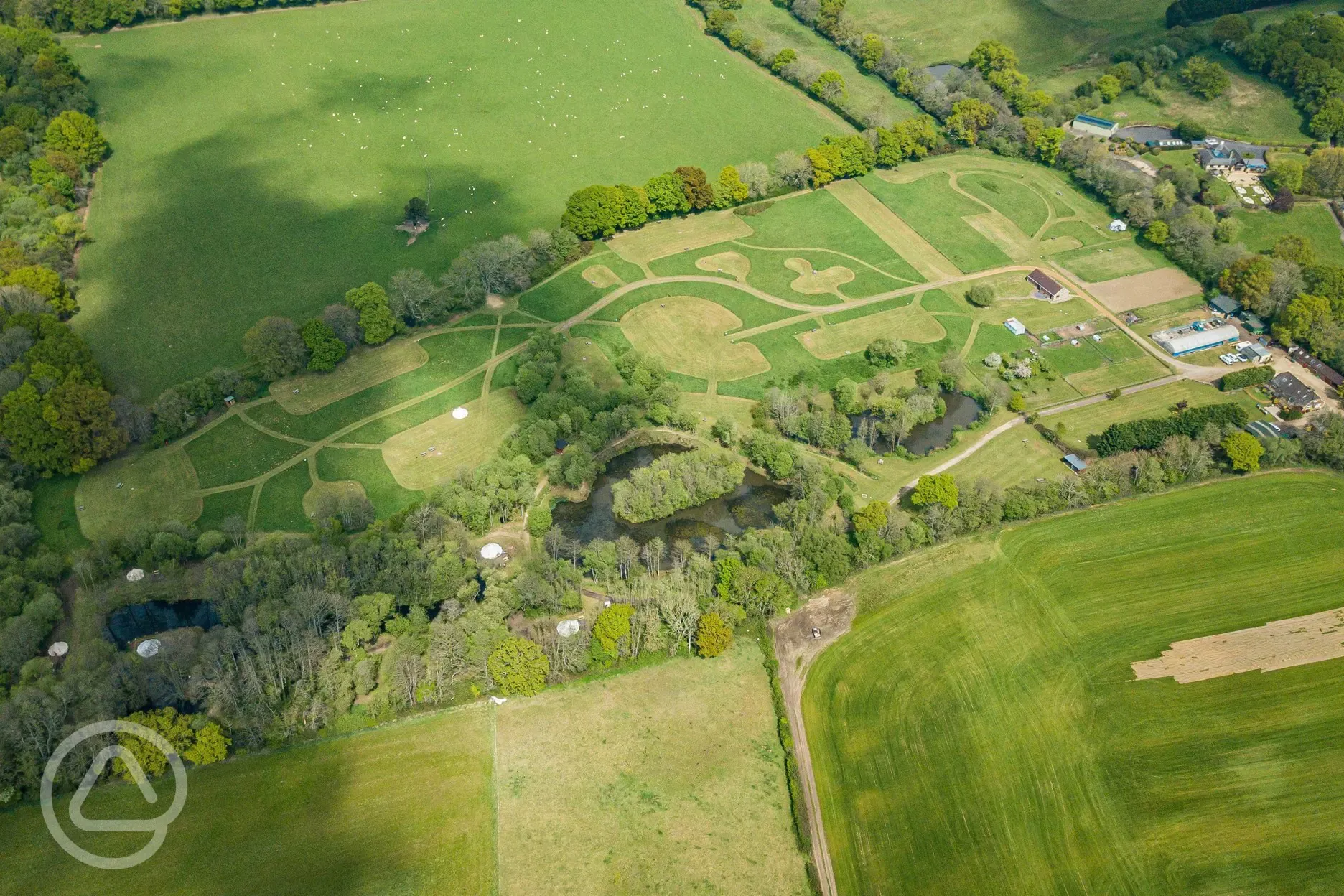 Aerial of the campsite