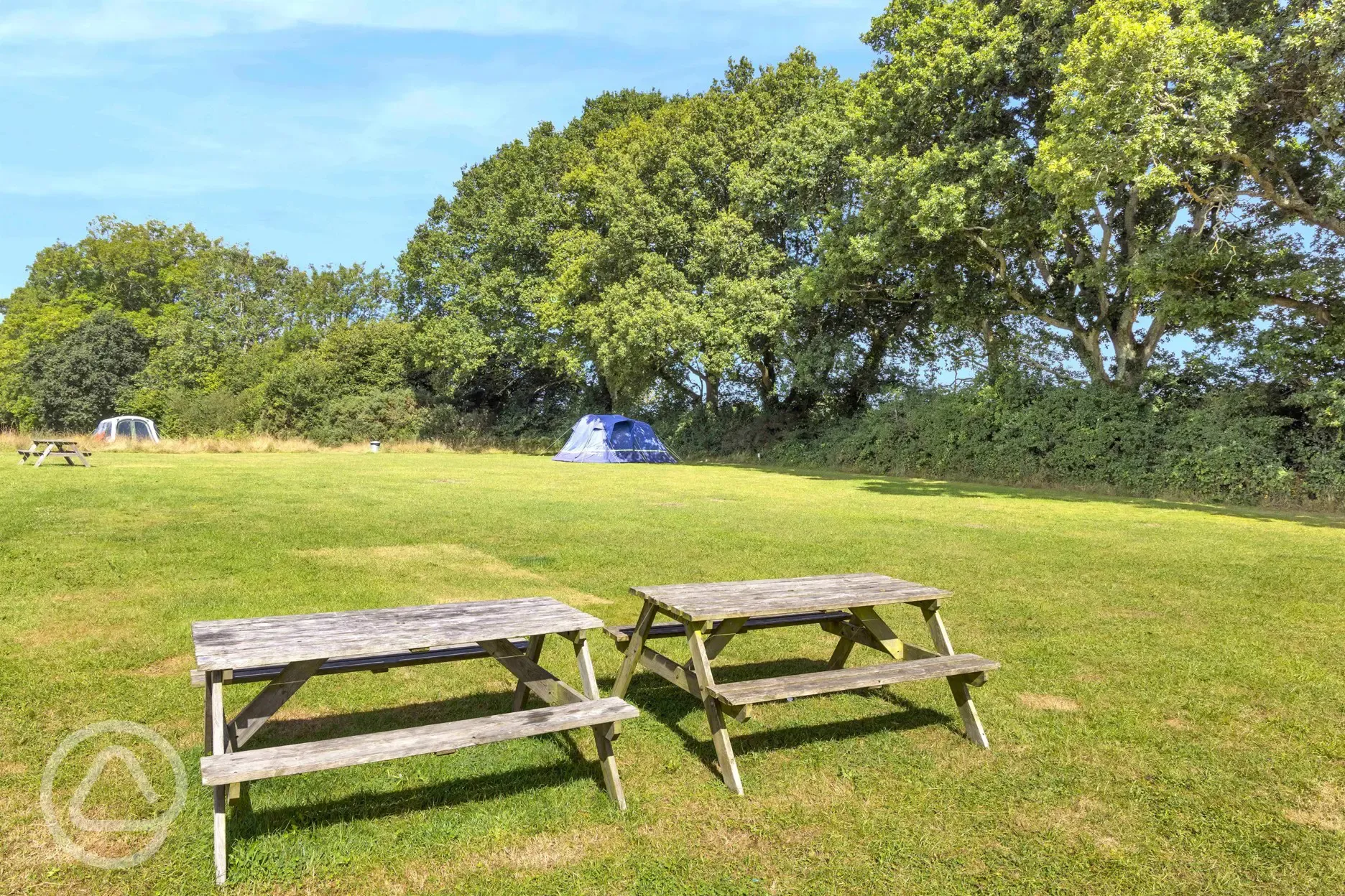 Non electric grass tent pitch - Ridgeway