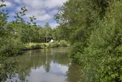 The Island bell tent accessed via footbridge only The Island bell tent accessed via footbridge only