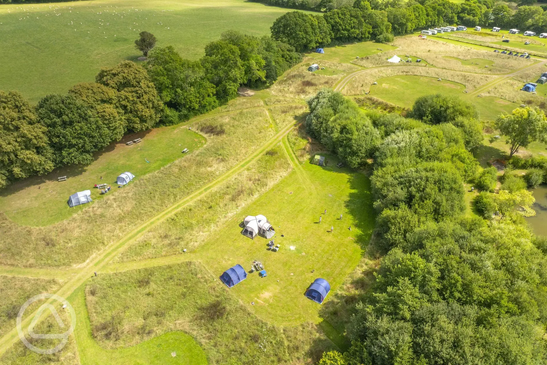 Aerial of the campsite