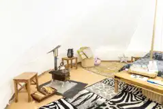 Lakeside bell tent interior