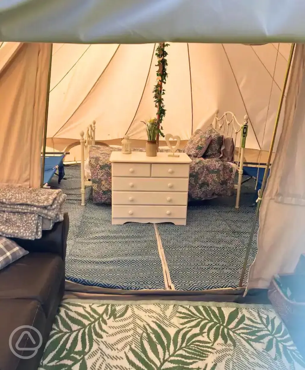 Bell tent interior